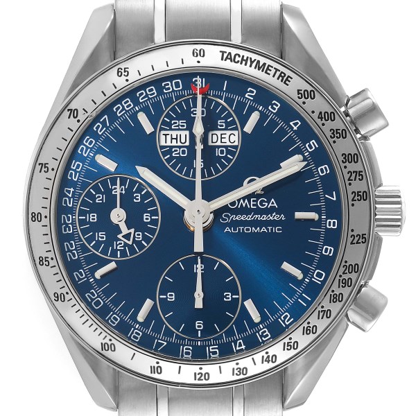 Omega Speedmaster Day-Date 39 Blue Dial Steel Mens Watch 3523.80.00
