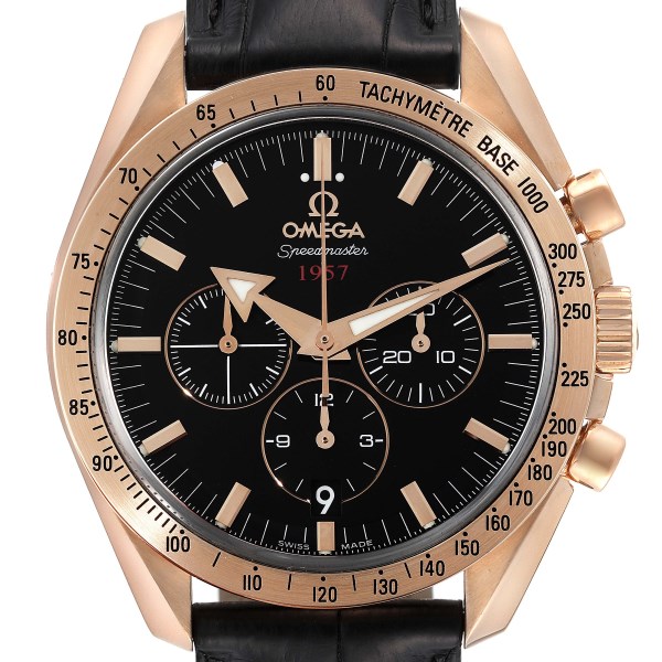 Omega Speedmaster Broad Arrow 1957 Rose Gold Mens Watch 321.53.42.50.01.001