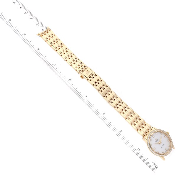 Omega DeVille Prestige Yellow Gold Diamond Ladies Watch 413.55.27.60.55.001