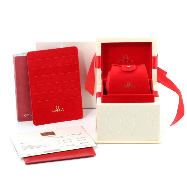 Omega DeVille Prestige Yellow Gold Diamond Ladies Watch 413.55.27.60.55.001