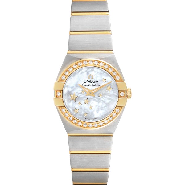 Omega Constellation Star Steel Yellow Gold Diamond Ladies Watch 123.25.24.60.05.001