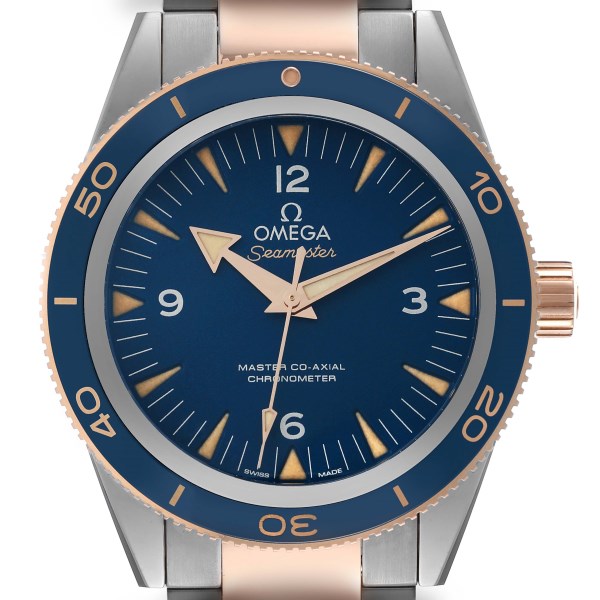 Omega Seamaster 300 Titanium Rose Gold Mens Watch 233.60.41.21.03.001 Box Card