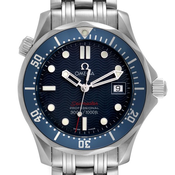 Omega Seamaster 300M Midsize Blue Dial Steel Quartz Mens Watch 2223.80.00 Card