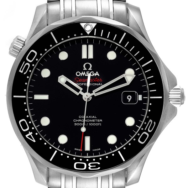 Omega Seamaster Diver 300M Black Dial Mens Watch 212.30.41.20.01.003 Box Card