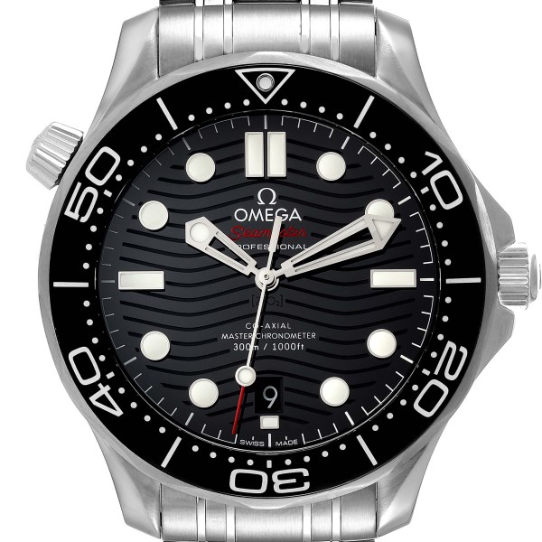 Omega Seamaster Diver 300M Black Dial Mens Watch 210.30.42.20.01.001 Box Card