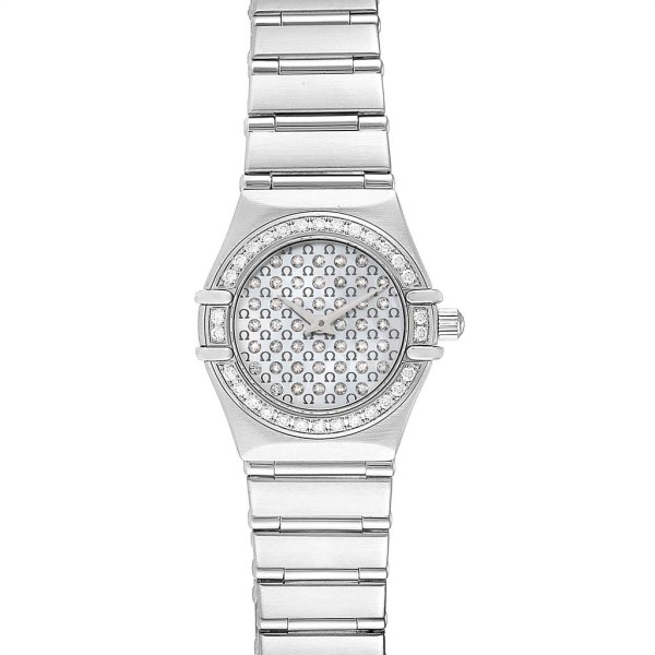 Omega Constellation My Choice Diamond Steel Ladies Watch 1455.77.00 Box Card