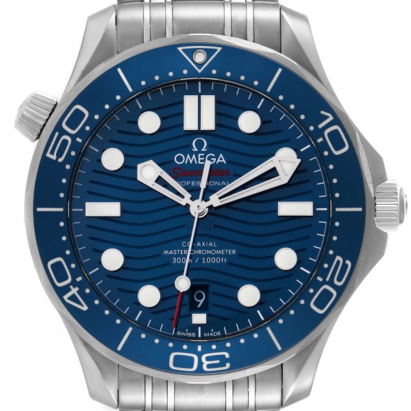 Omega Seamaster Diver 300M Blue Dial Mens Watch 210.30.42.20.03.001 Box Card