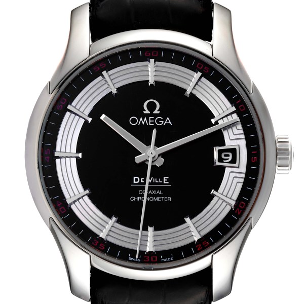 Omega DeVille Hour Vision Black Dial Mens Watch 431.33.41.21.01.001 Box Card