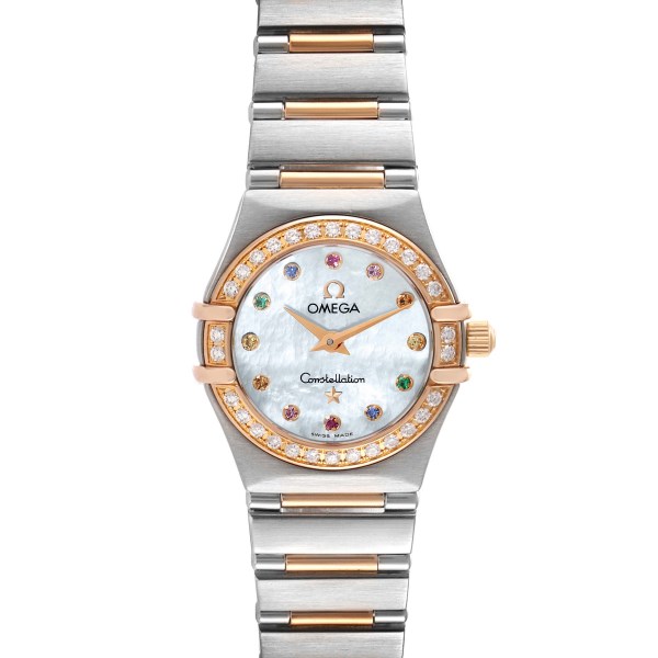 Omega Constellation Iris Steel Rose Gold Mother of Pearl Ladies Watch 1360.79.00