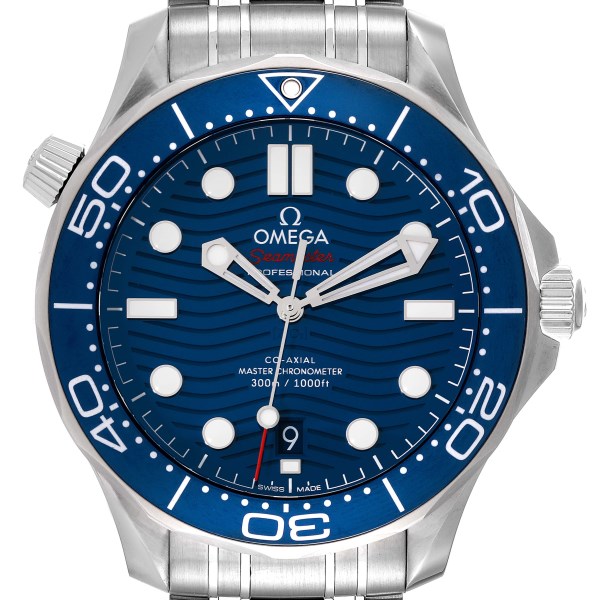 Omega Seamaster Diver 300M Blue Dial Mens Watch 210.30.42.20.03.001 Box Card