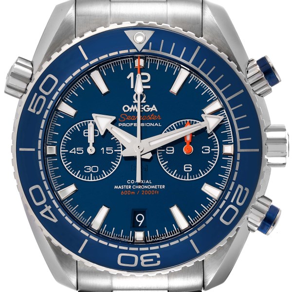 Omega Planet Ocean Chronograph Blue Dial Mens Watch 215.30.46.51.03.001 Box Card