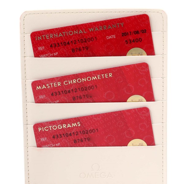 Omega DeVille Co-Axial 41mm Silver Dial Watch 433.10.41.21.02.001 Box Card