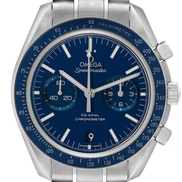 Omega Speedmaster Blue Dial Titanium Mens Watch 311.90.44.51.03.001 Box Card
