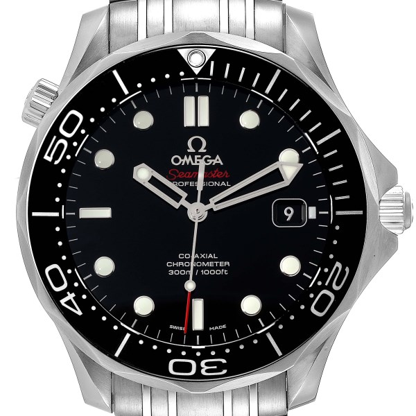Omega Seamaster Diver 300M Black Dial Mens Watch 212.30.41.20.01.003 Box Card