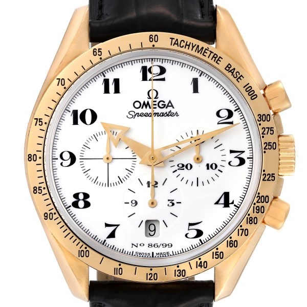 Omega Speedmaster Broad Arrow Enamel Limited Series Yellow Gold Mens Watch 3656.20.31 Box Card