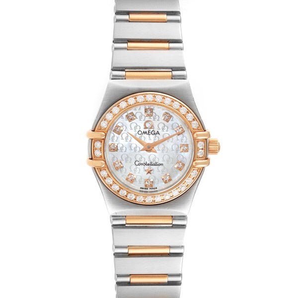 Omega Constellation My Choice Steel Rose Gold Diamond Ladies Watch 1360.75.00