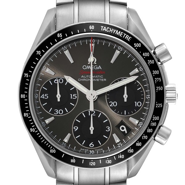 Omega Speedmaster Date Grey Dial Mens Watch 323.30.40.40.06.001 Box Card