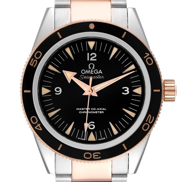 Omega Seamaster 300 Co-Axial Steel Rose Gold Mens Watch 233.20.41.21.01.001