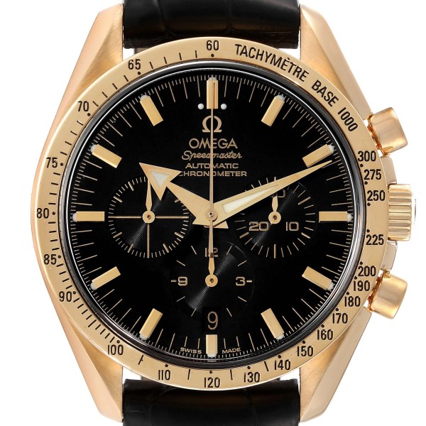 Omega Speedmaster Broad Arrow Yellow Gold Mens Watch 3651.50.31