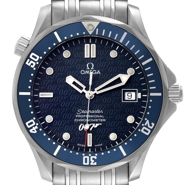 Omega Seamaster 40 Years James Bond Blue Dial Watch 2537.80.00 Box Card