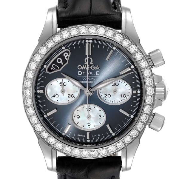 Omega DeVille Co-Axial Steel Diamond Ladies Watch 422.18.35.50.06.001 Box Card