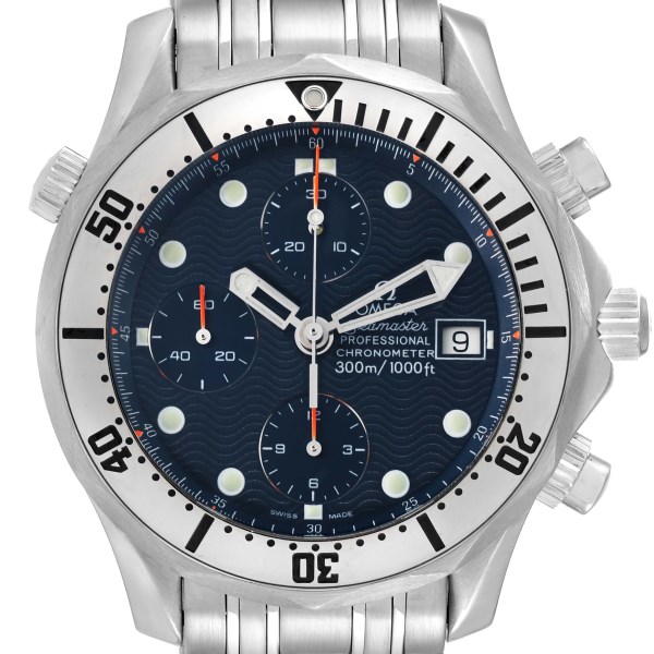 Omega Seamaster Chronograph Blue Dial Steel Mens Watch 2598.80.00