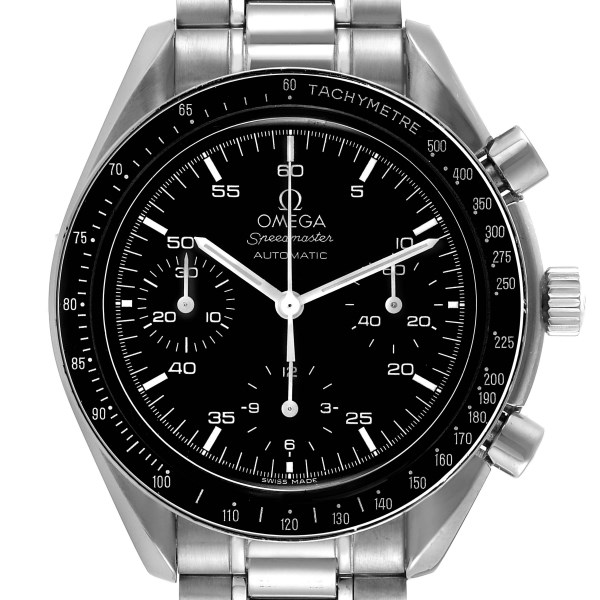 Omega Speedmaster Reduced Hesalite Chronograph Steel Mens Watch 3510.50.00