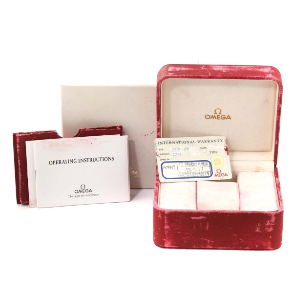 Omega Speedmaster MoonWatch Chronograph Black Dial Mens Watch 3570.50.00 Card