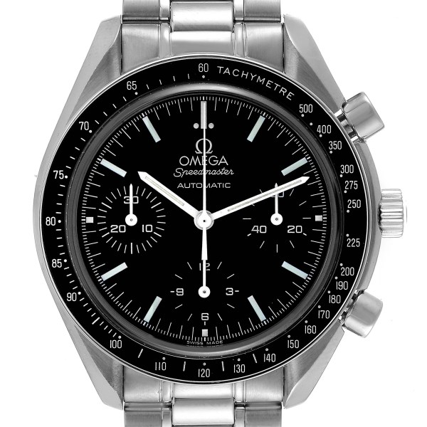 Omega Speedmaster Reduced Chronograph Steel Mens Watch 3539.50.00 Box Card