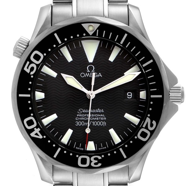 Omega Seamaster Diver 300M Automatic Black Dial Steel Mens Watch 2254.50.00 Card