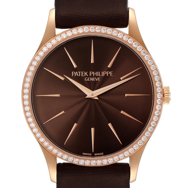 Patek Philippe Calatrava Rose Gold Brown Dial Ladies Watch 4897R