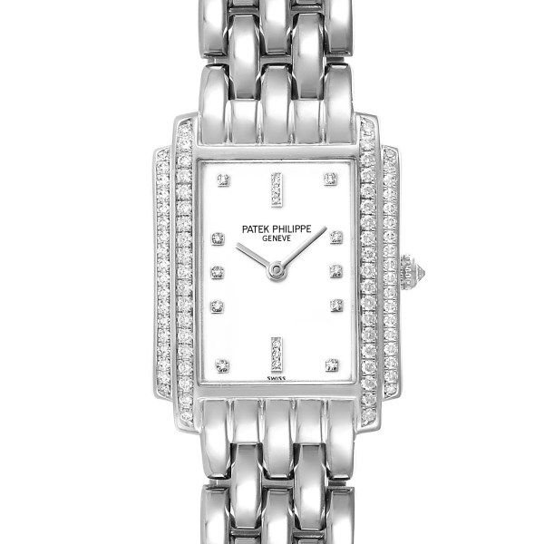 Patek Philippe Gondolo 18k White Gold Diamond Ladies Watch 4825