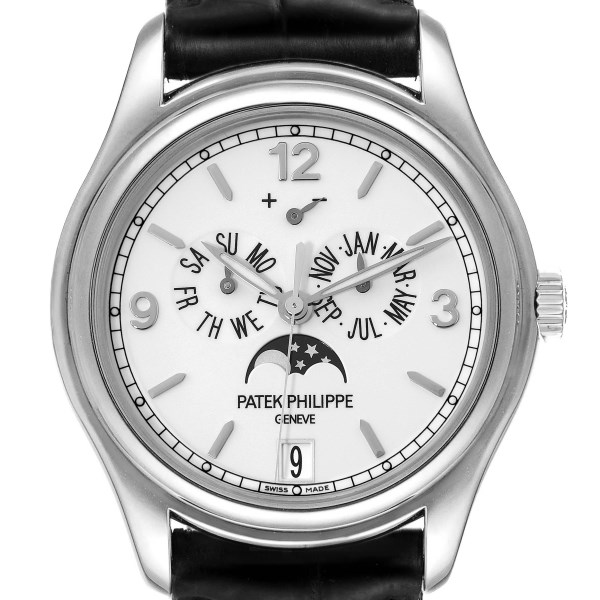 Patek Philippe Complications Annual Calendar White Gold Mens Watch 5146G Papers