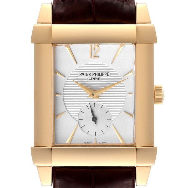 Patek Philippe Gondolo Small Seconds Yellow Gold Silver Dial Mens Watch 5111