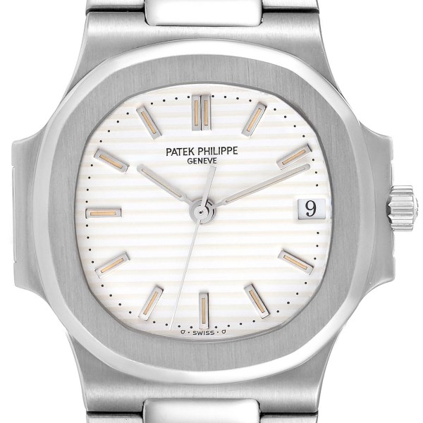 Patek Philippe Nautilus White Dial Automatic Steel Mens Watch 3800 Box Papers