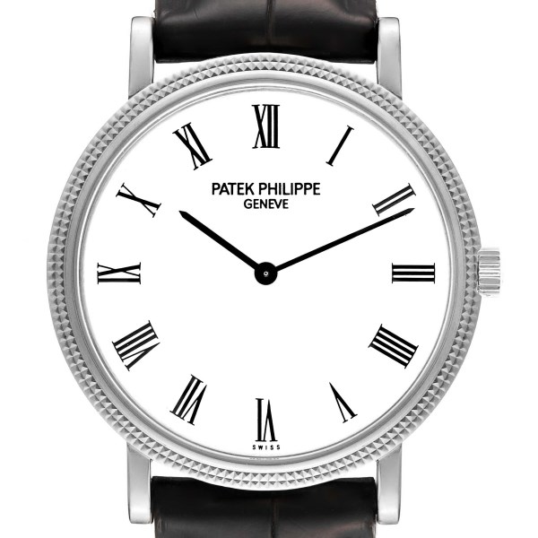 Patek Philippe Calatrava White Gold Automatic Mens Watch 5120G Box Papers