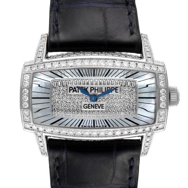 Patek Philippe Gondolo White Gold Mother of Pearl Diamond Ladies Watch 4992 Papers