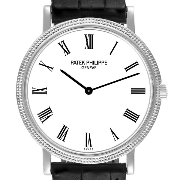 Patek Philippe Calatrava White Gold Automatic Mens Watch 5120G Papers