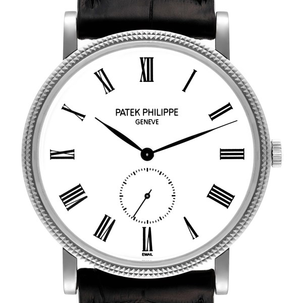 Patek Philippe Calatrava 18k White Gold White Dial Mens Watch 5116