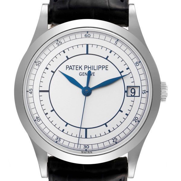 Patek Philippe Calatrava White Gold Silver Dial Automatic Mens Watch 5296
