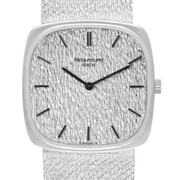 Patek Philippe 18k White Gold Silver Dial Vintage Mens Watch 3666