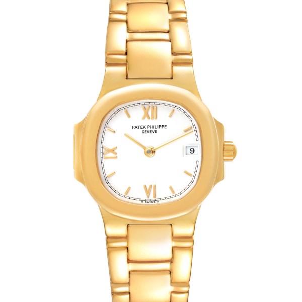 Patek Philippe Nautilus Yellow Gold White Dial Ladies Watch 4700