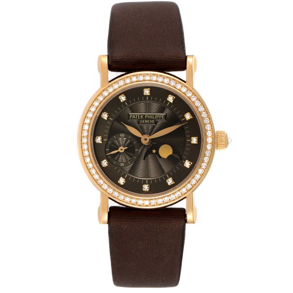 Patek Philippe Calatrava Yellow Gold Bronze Diamond Dial Ladies Watch 4858