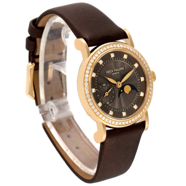 Patek Philippe Calatrava Yellow Gold Bronze Diamond Dial Ladies Watch 4858