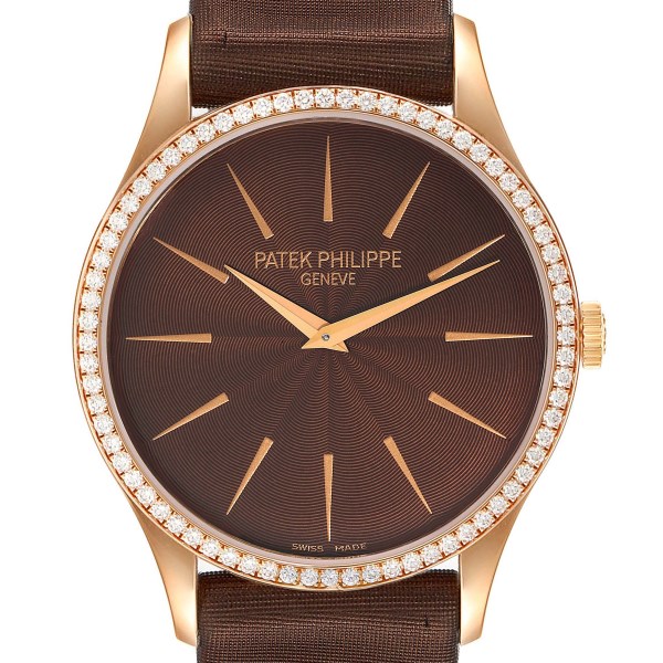Patek Philippe Calatrava Rose Gold Brown Dial Ladies Watch 4897R