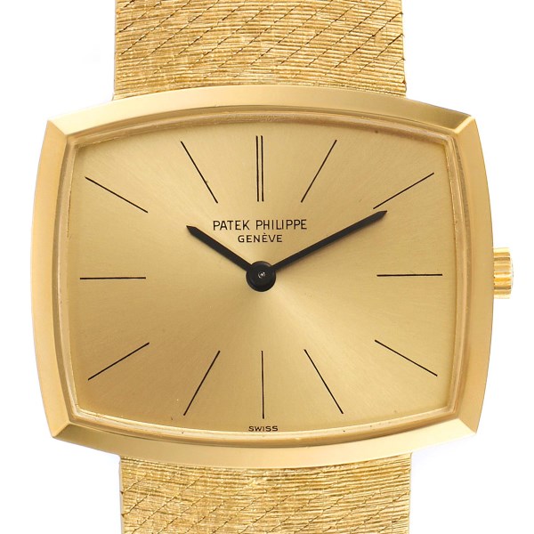 Patek Philippe Gondolo Yellow Gold Vintage Mens Watch 3528 Box Papers