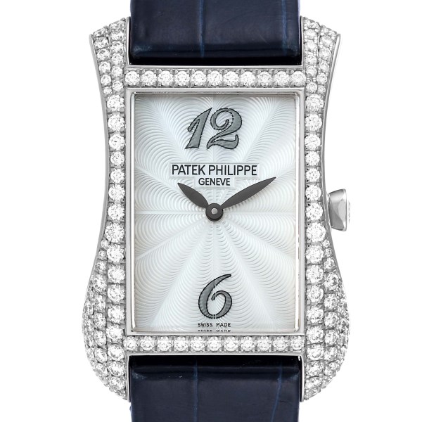 Patek Philippe Gondolo 18k White Gold MOP Diamond Ladies Watch 4972