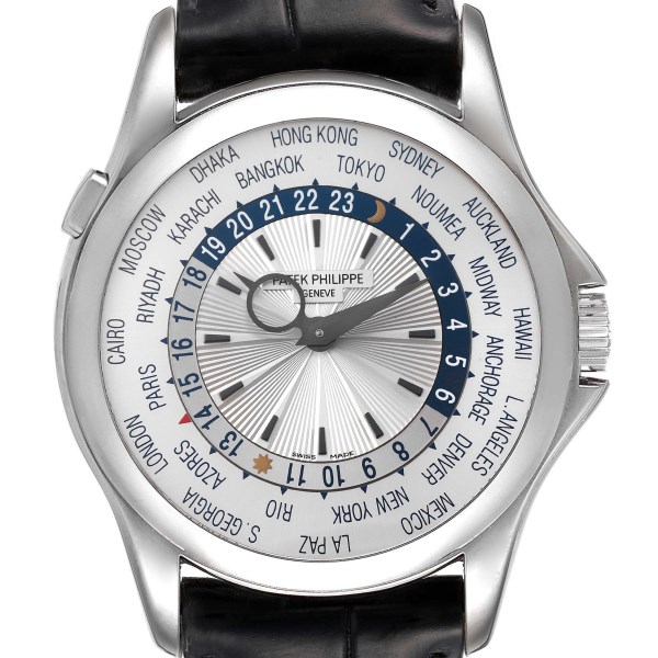 Patek Philippe World Time Complications White Gold Mens Watch 5130