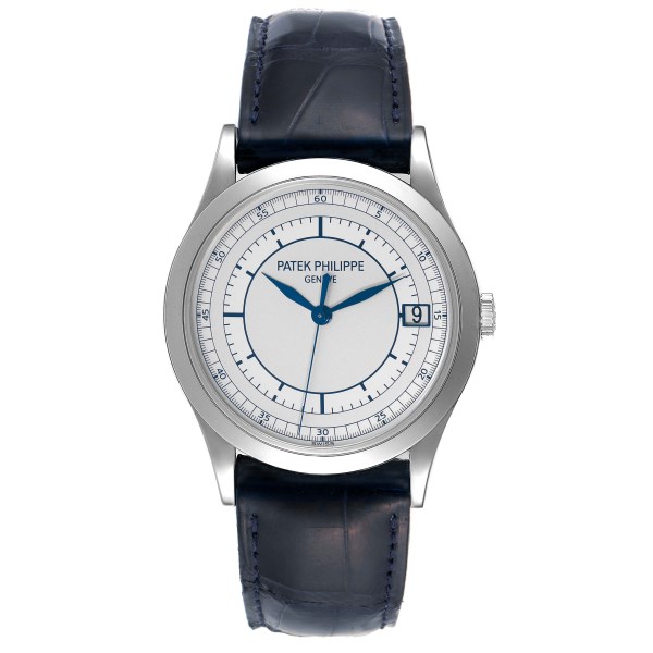 Patek Philippe Calatrava White Gold Silver Dial Automatic Mens Watch 5296