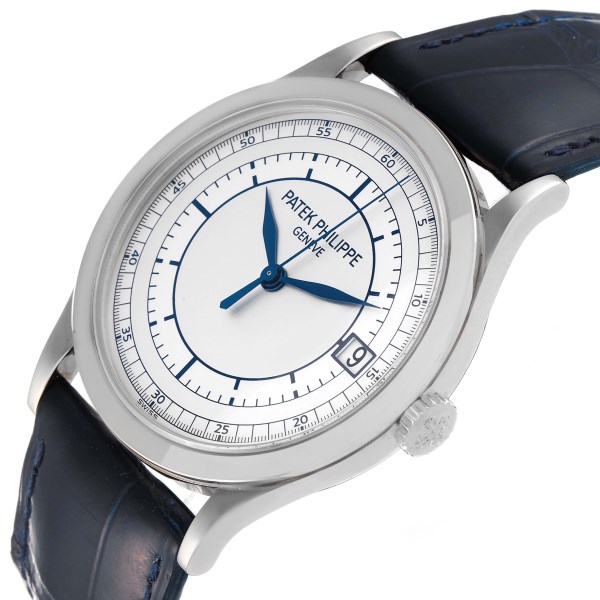 Patek Philippe Calatrava White Gold Silver Dial Automatic Mens Watch 5296